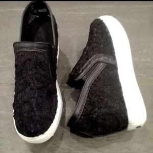 Brand new black lace sneakers